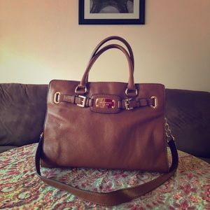 Michael Kors Large Satchel- cognac